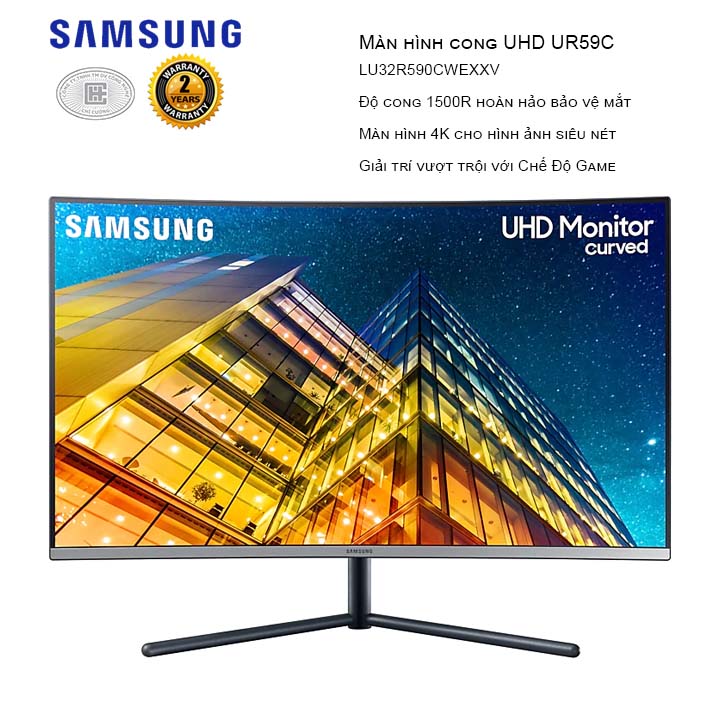 Màn hình cong Samsung LU32R590CWEXXV 32 inches (3840 x 2160/VA/60Hz/4ms/Đen)   (giảm giá 7 ngày)