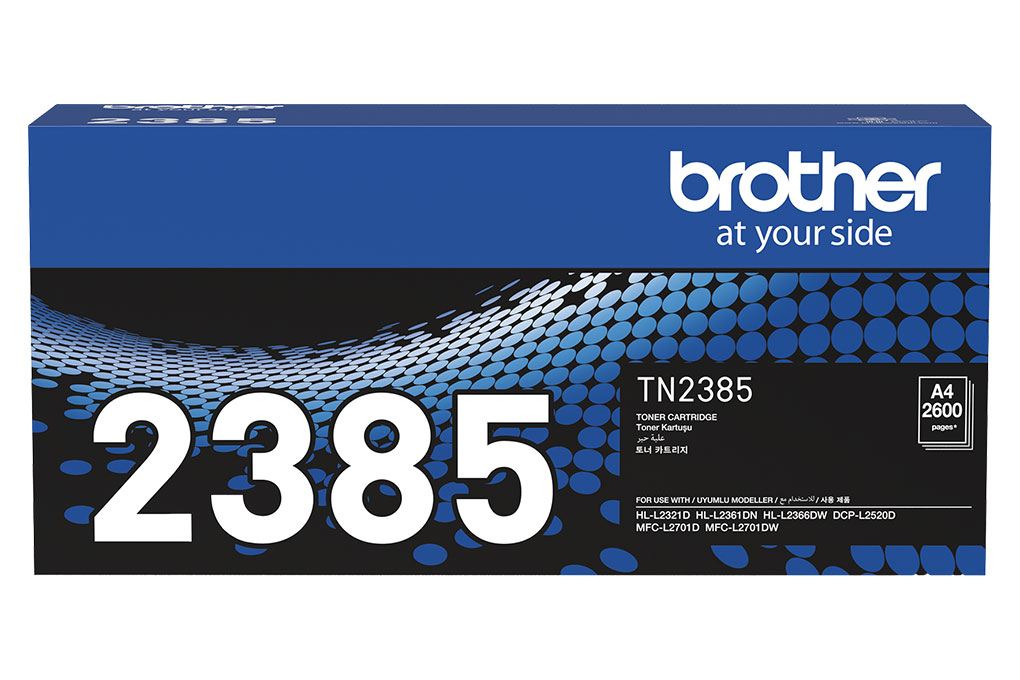 Mực in Brother TN-2385 dùng cho máy in Brother HL-L23XX, DCP-L2520D, MFC-L2701D, MFC-L2701DW