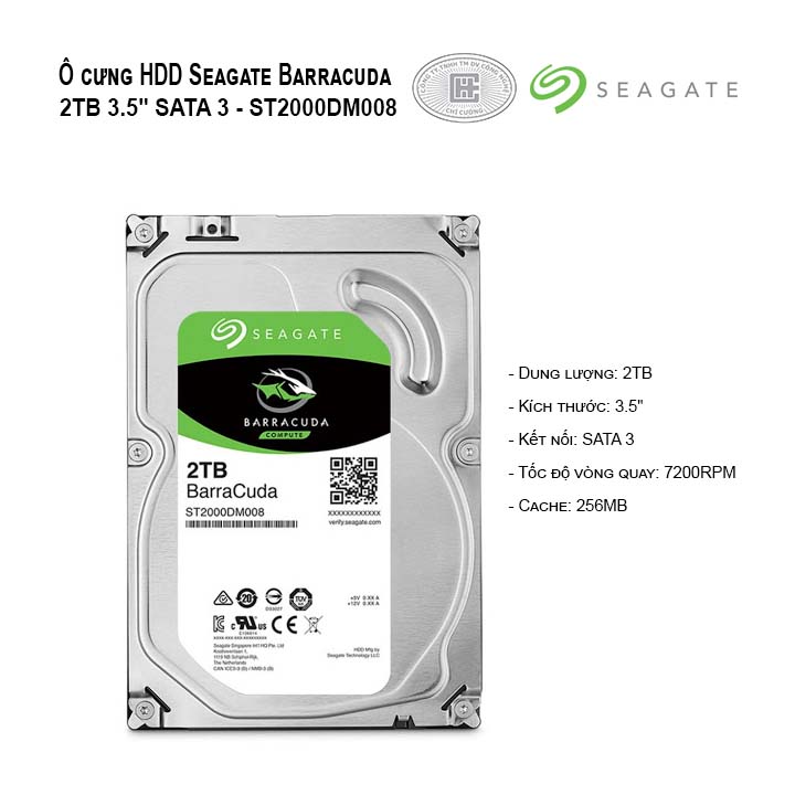 Ổ cứng HDD Seagate 2TB 3.5