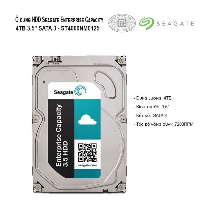 HDD SEAGATE ENTERPRISE CAPACITY 4TB SAS 3.5 - ST4000NM0125
