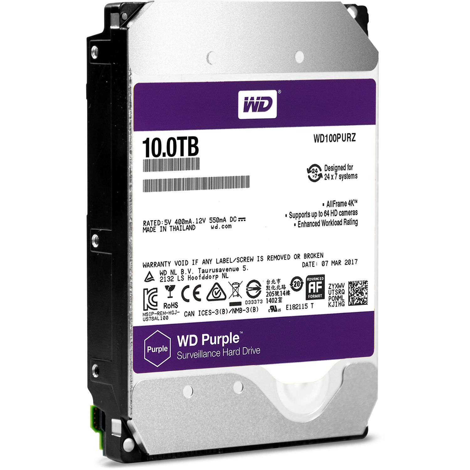 HDD  WD Purple 10TB  pro WD101PURP TÍM
