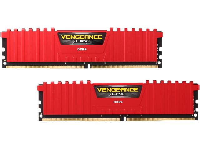 RAM CORSAIR PC DDR4 16GB Bus 2133 ( 8GB * 2 ) - CMK16GX4M2A2133C13 - RED