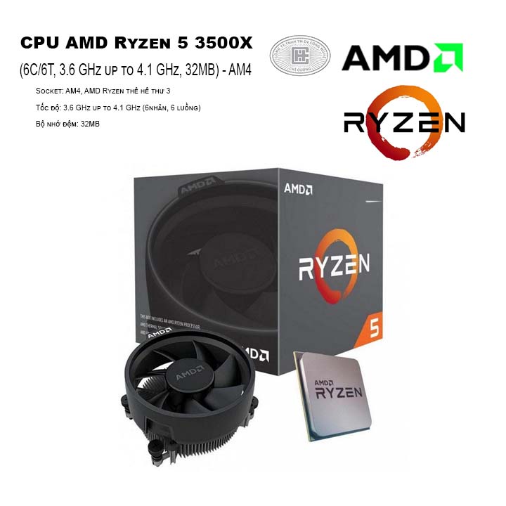 CPU AMD Ryzen 5 3500X (6C/6T, 3.6 GHz up to 4.1 GHz, 32MB) - AM4