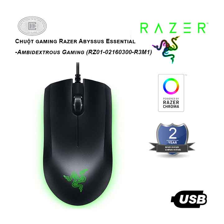 Chuột gaming Razer Abyssus Essential (Đen)