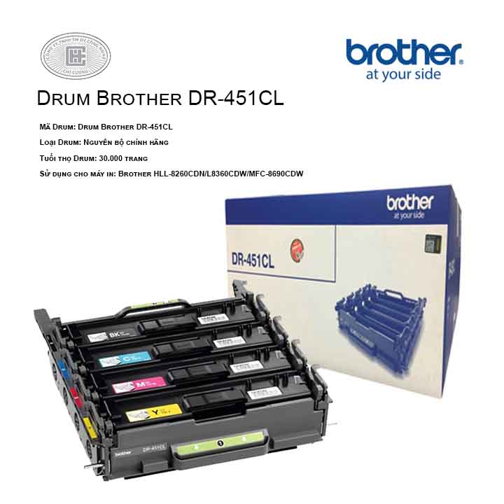 Drum mực in laser Brother DR-451CL (Cho Máy HLL-8260CDN, L8360CDW, MFC-8690CDW)