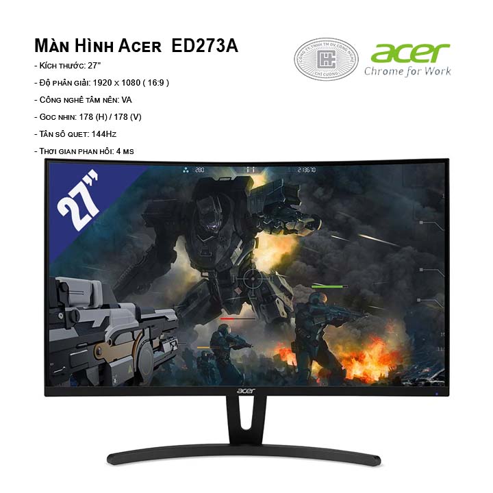 Màn hình Acer ED273A (1920x1080/VA/144Hz/4ms)
