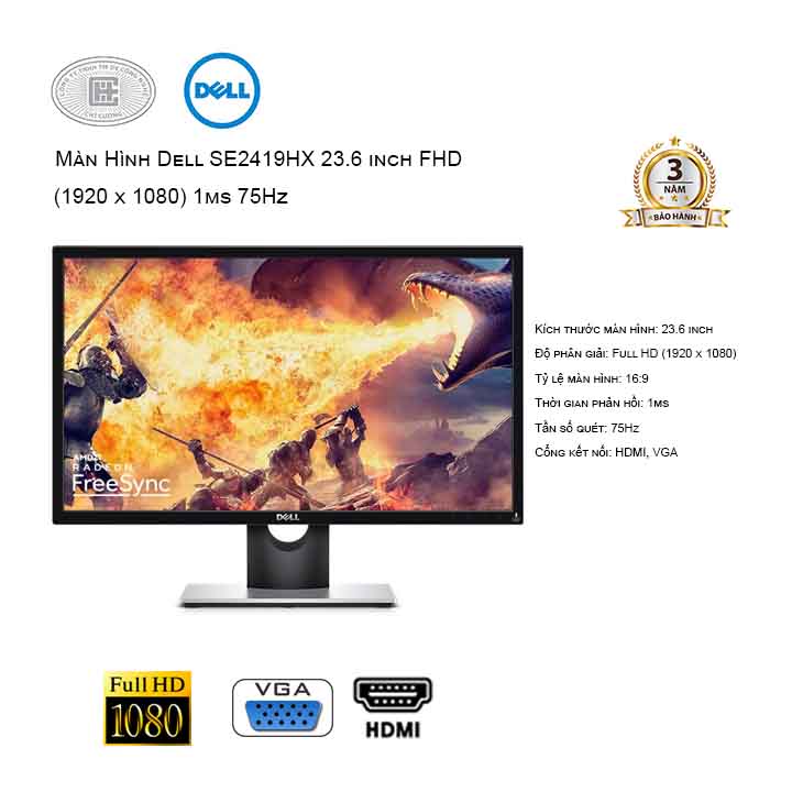 Màn hình Dell SE2417HGX 23.6 inch FHD Gaming
