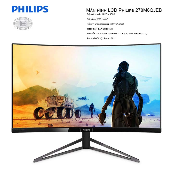 Màn hình LCD Philips 278M6QJEB 27 inches (1920x1080/IPS/60Hz/4ms)