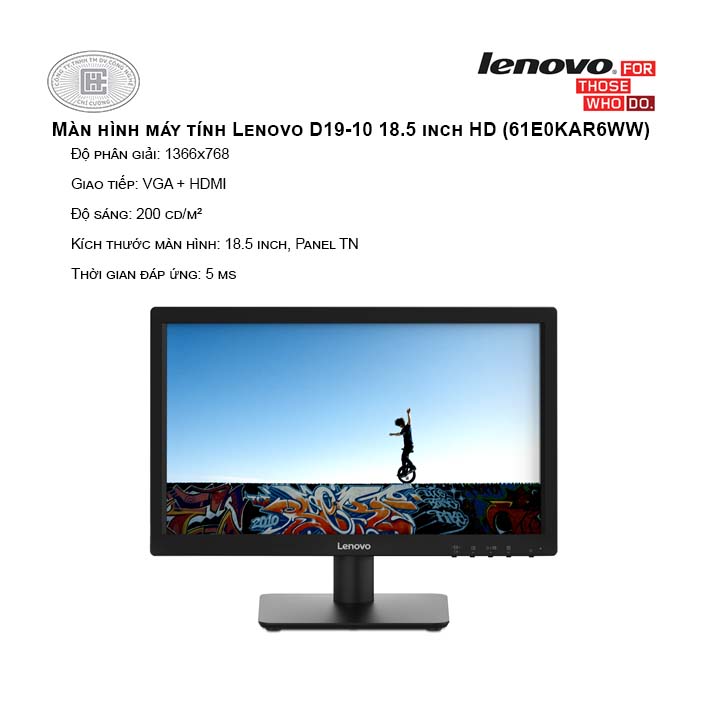 Màn hình máy tính Lenovo D19-10 18.5 inch HD (61E0KAR6WW)