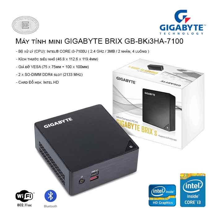 máy tính mini nuc  GIGABYTE BRIX GB-BKi3HA-7100