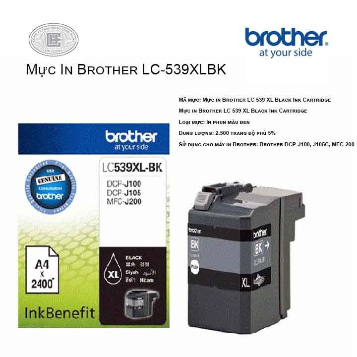 Mực in Brother LC-539XLBK màu đen