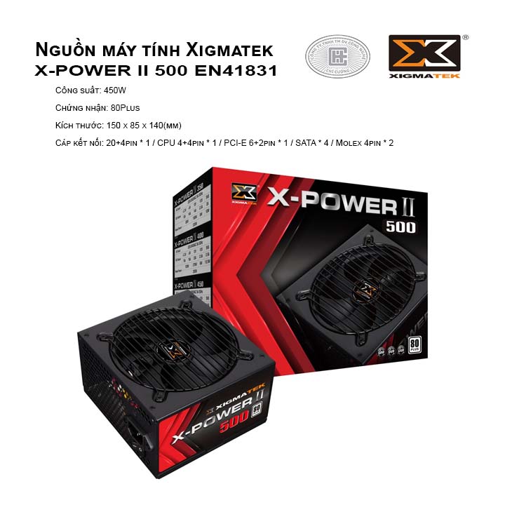 Nguồn máy tính Xigmatek X-POWER II 500 - 450W - 80PLUS