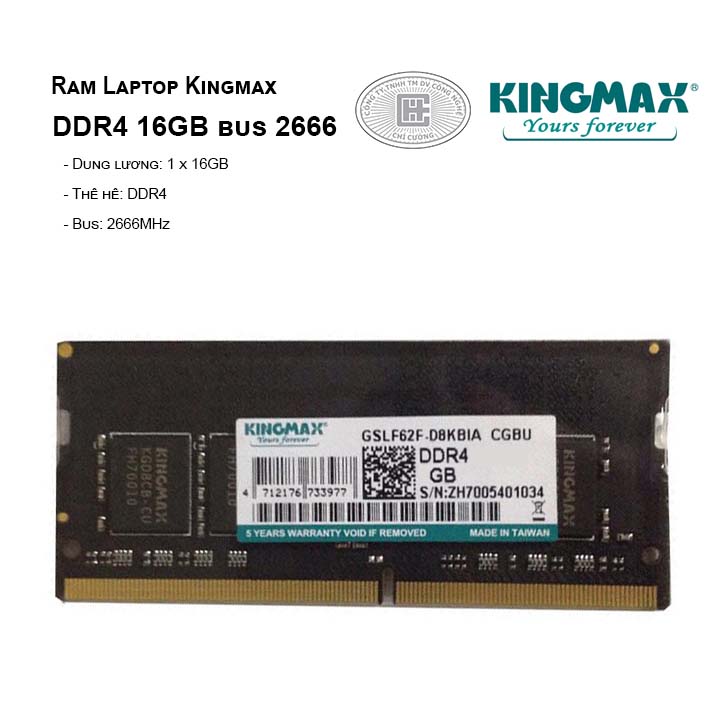 Ram Laptop Kingmax DDR4 16GB bus 2666