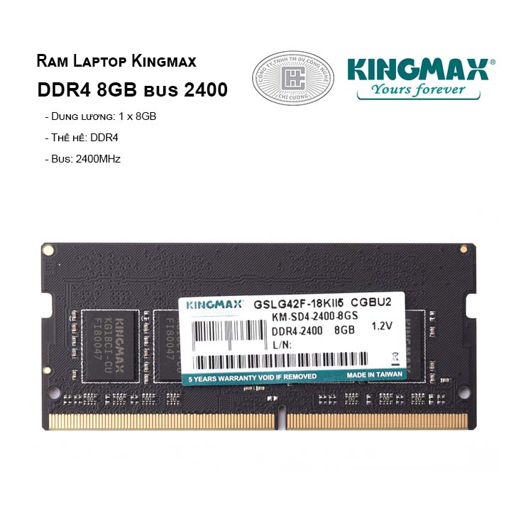 RAM Laptop KINGMAX 8GB BUS 2400MHz