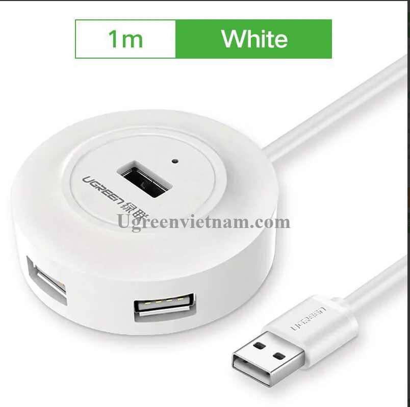 Bộ chia 4 cổng USB 2.0 Ugreen 20270 màu trắng