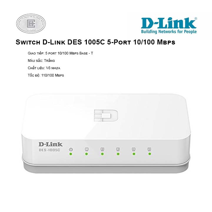 Switch D-Link DES 1005C 5-Port 10/100 Mbps
