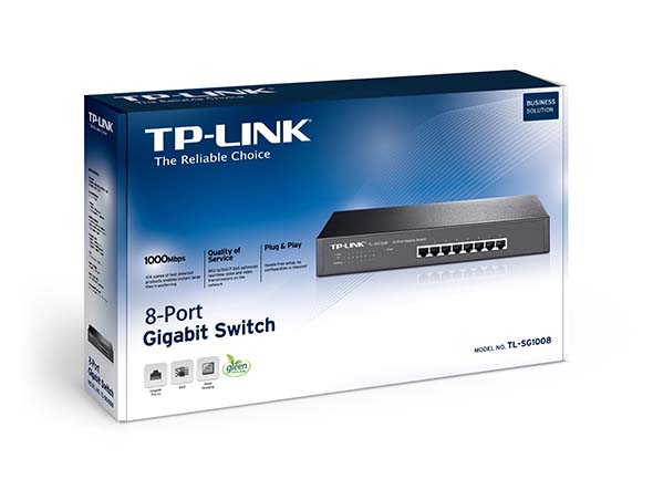 SWITCH TP-LINK -Unmanaged Pure-Gigabit Switch - TL-SG1008