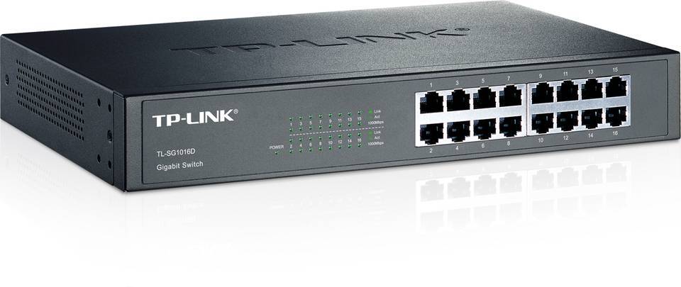 SWITCH TP-LINK -Unmanaged Pure-Gigabit Switch - TL-SG1016D