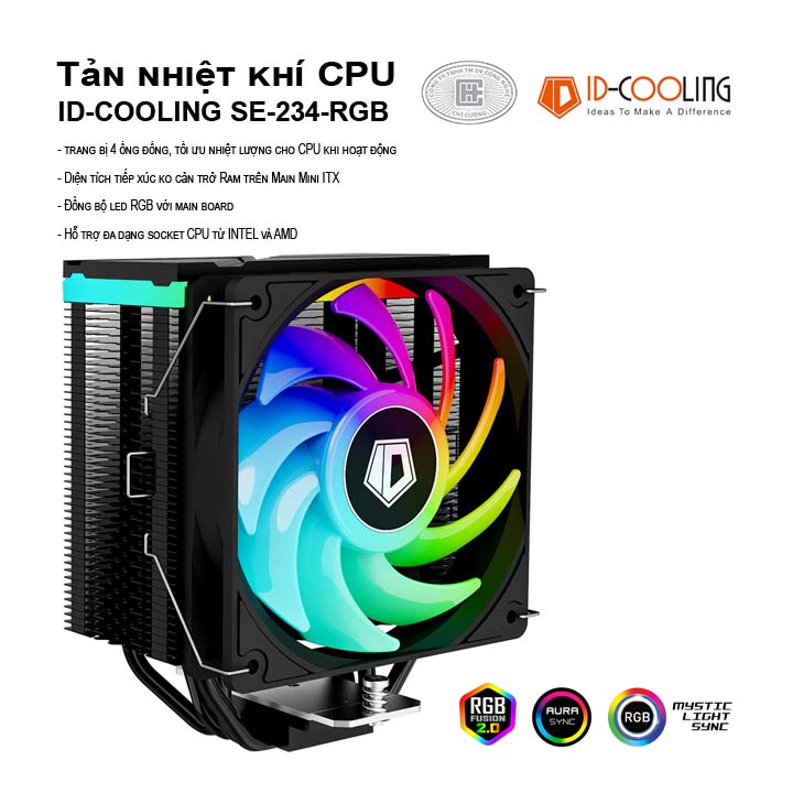Tản nhiệt khí CPU ID-Cooling SE-234-RGB