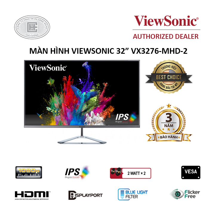 Màn hình Viewsonic VX3276-MHD-3  (1920 x 1080/IPS/75Hz/4ms)