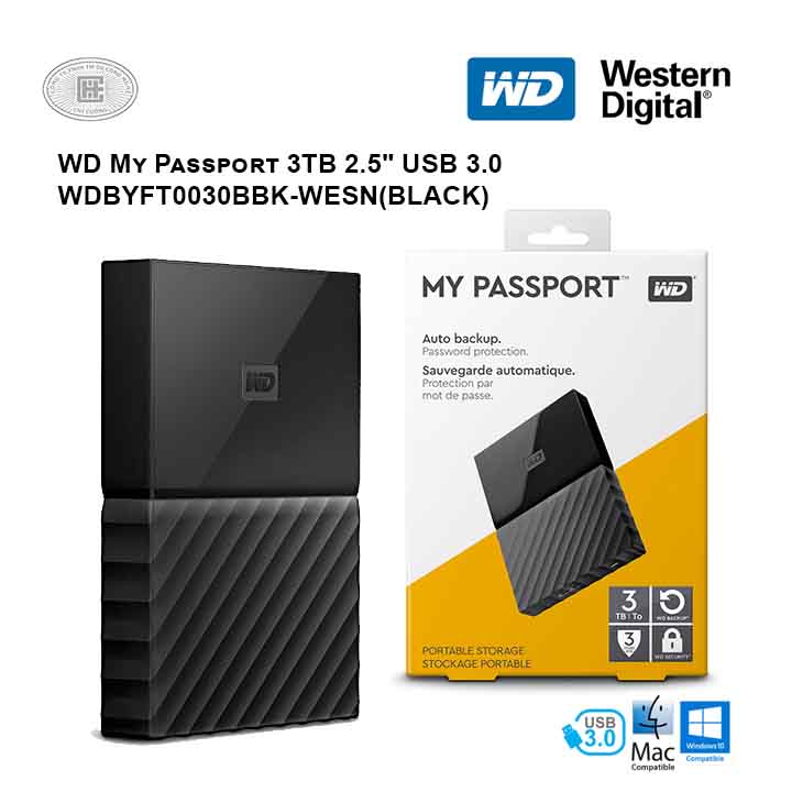 Ổ cứng di động HDD Western Digital My Passport 3TB 2.5