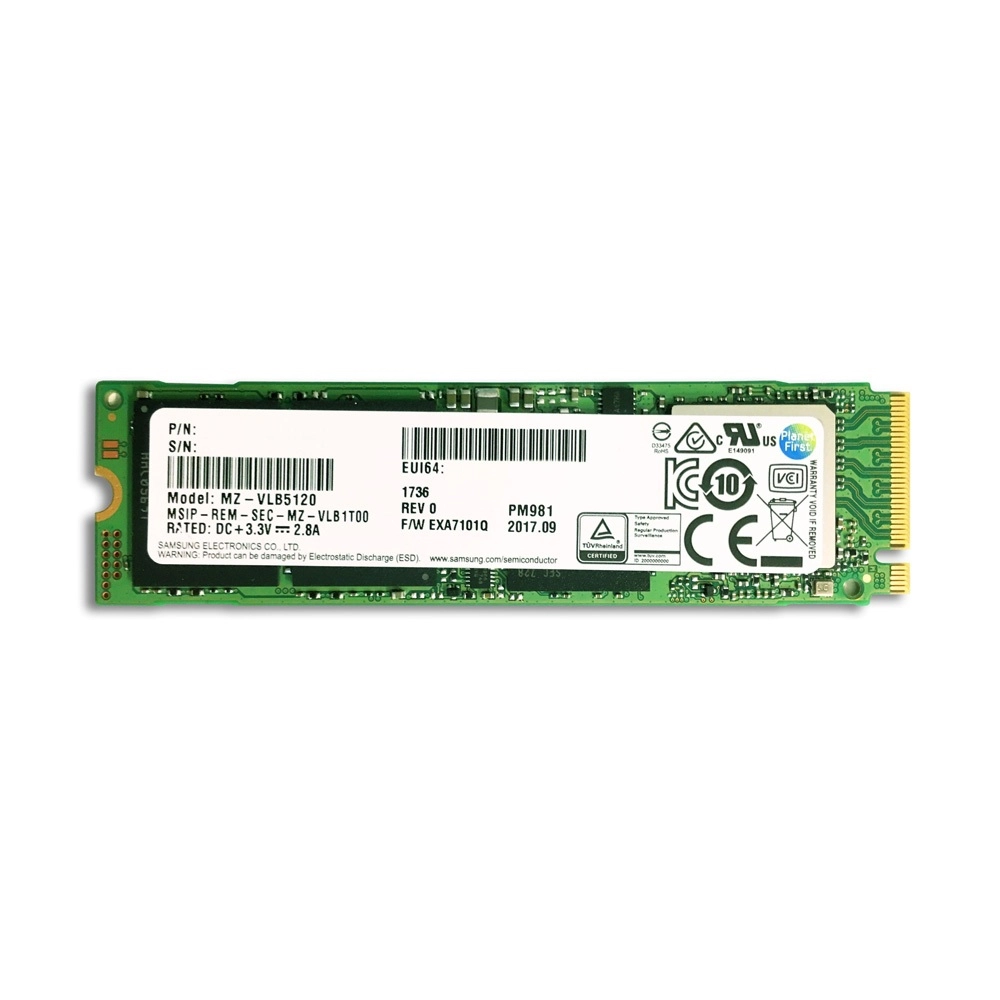 SSD Samsung NVMe PM981a M.2 PCIe Gen3 x4 512GB MZ-VLB512B