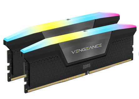 RAM PC DDR5 CORSAIR VENGEANCE RGB 32GB (16GB x2) BUS 5600MHz (CMH32GX5M2B5600C40K)