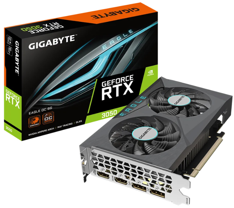 VGA GIGABYTE GEFORCE RTX 3050 EAGLE OC 6GB (N3050EAGLE OC-6GD)