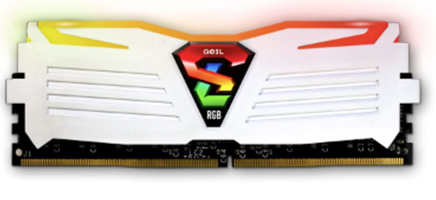 RAM PC GEIL SUPER LUCE WHITE RGB DDR4 8GB BUS 3200MHz (GLWS48GB3200C16BSC)