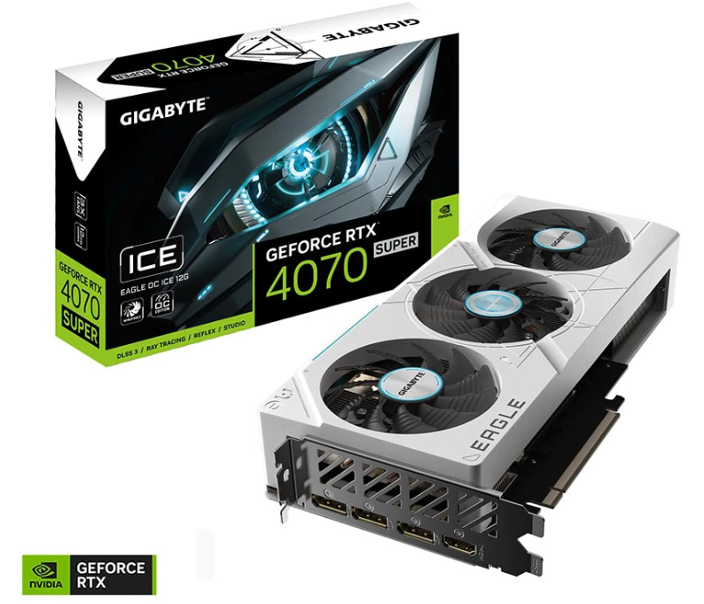 GA Gigabyte GeForce RTX 4070 SUPER EAGLE OC ICE 12GB (GV-N407SEAGLEOC ICE-12GD)