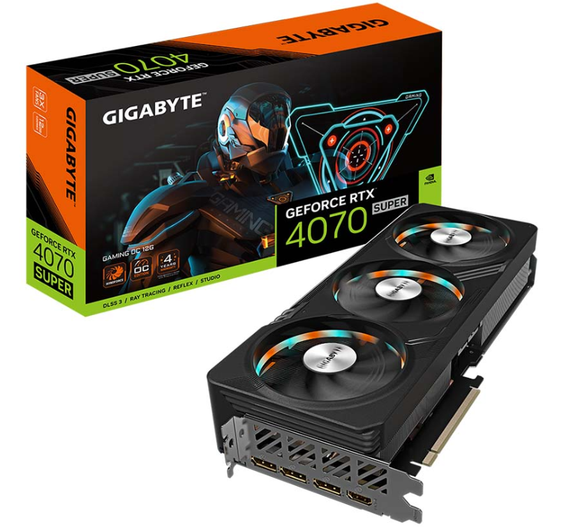 VGA Gigabyte GeForce RTX 4070 SUPER GAMING OC 12G (GV-N407SGAMING OC-12GD)