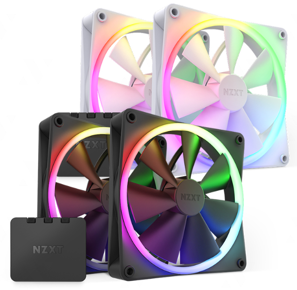 FAN CASE NZXT FAN F140RGB BLACK / WHITE - TWIN (BỘ KIT 2 FAN)	