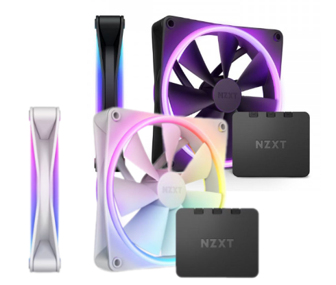 FAN CASE NZXT F140RGB DUO BLACK / WHITE - TWIN (BỘ KIT 2 FAN)