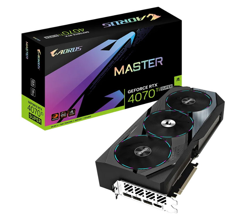 VGA GIGABYTE RTX 4070 TI SUPER AORUS MASTER 16GB GDDR6X (GV-N407TSAORUS M-16GD)