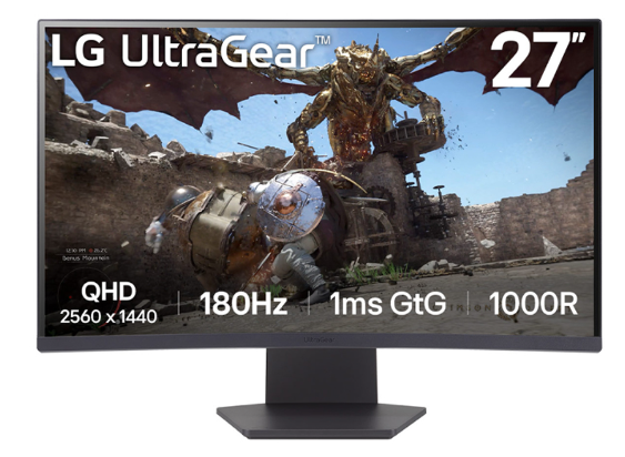 MÀN HÌNH CONG LG 27INCH ULTRAGEAR 27GS60QC-B 2K (QHD| VA | 180Hz | DP | HDMI )