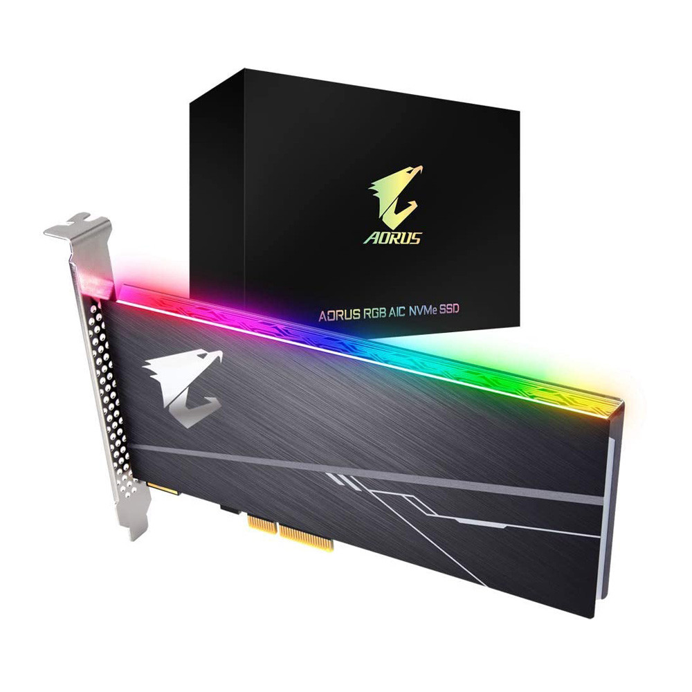 SSD Gigabyte Aorus 1TB RGB AIC PCIe Gen3 x4 NVMe GP-ASACNE2100TTTDR