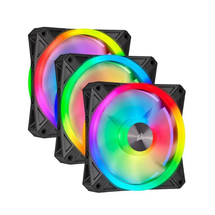 Fan case Corsair QL120 PRO RGB Bộ 3 fan 120mm kèm Node Core - NEW - CO-9050098-WW