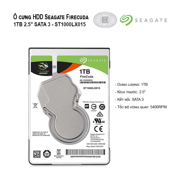 Ổ cứng HDD Seagate Firecuda 1TB 2.5
