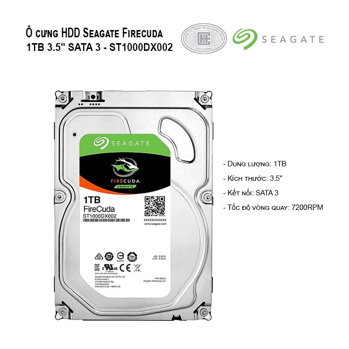Ổ cứng HDD Seagate Firecuda 1TB 3.5