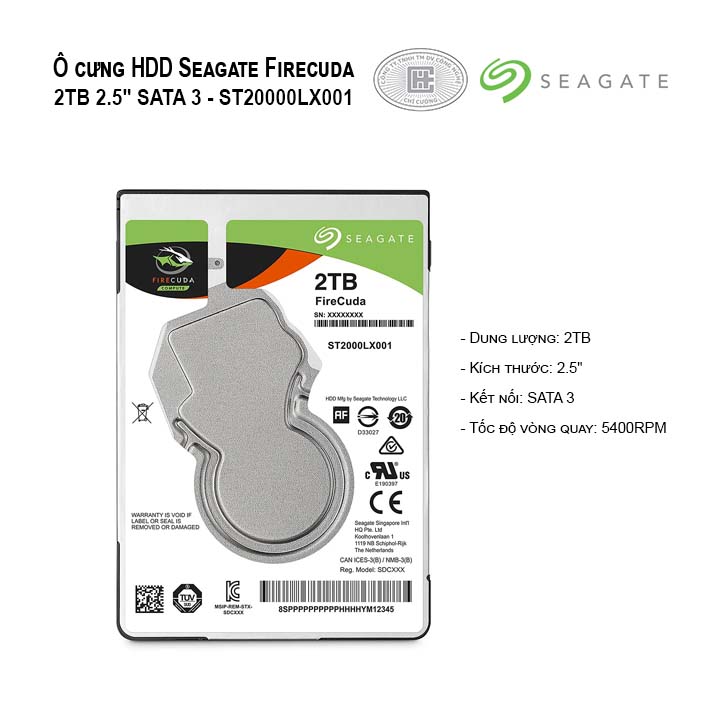 Ổ cứng HDD Seagate Firecuda 2TB 2.5