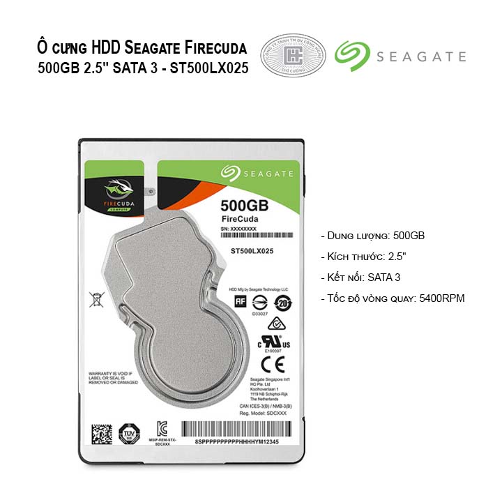 Ổ cứng HDD Seagate Firecuda 500GB 2.5
