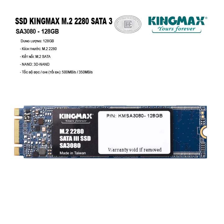 SSD KINGMAX 128GB M.2 2280 SATA 3 - SA3080