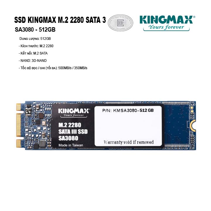 SSD KINGMAX 512GB M.2 2280 SATA 3 - SA3080