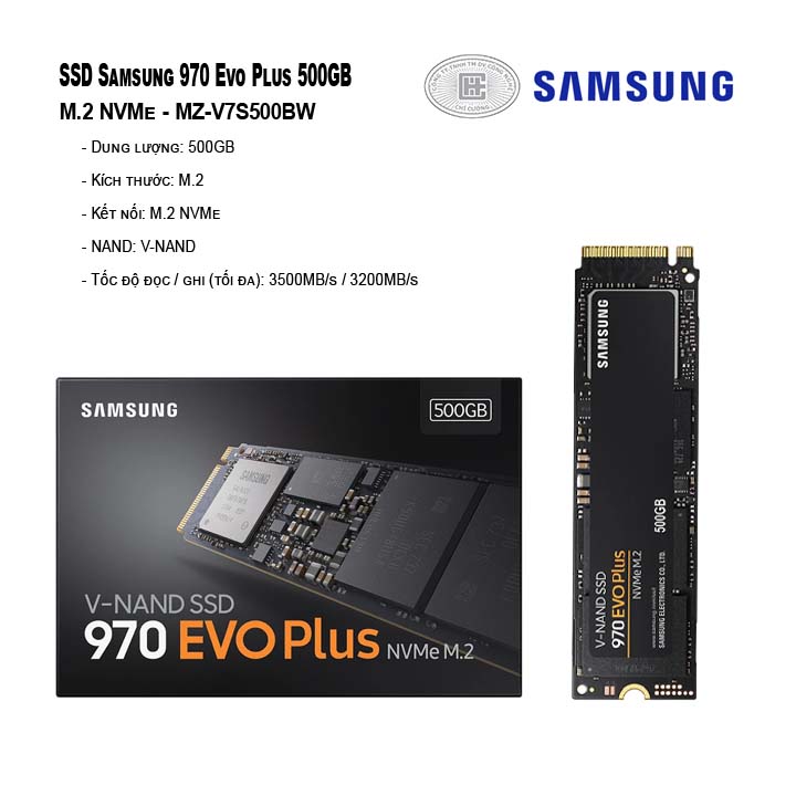 SSD Samsung 970 Evo Plus 500GB M.2 NVMe - MZ-V7S500BW